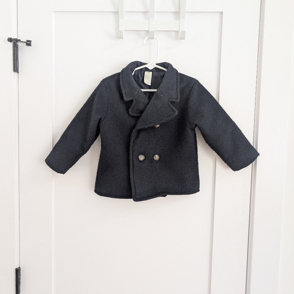 ✨4 for 12 H&M Toddler Double Breasted Peacoat – Navy Blue Size 2T